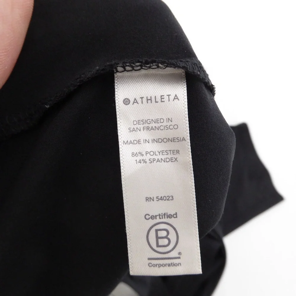 Athleta Women Skyline Pant II Black High Rise Paperbag Waist Tapered Leg 4 - Picture 10 of 11